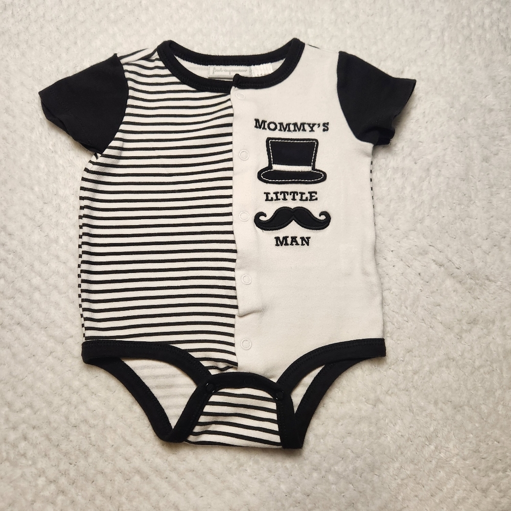 First Impressions 3-6M little man onesie